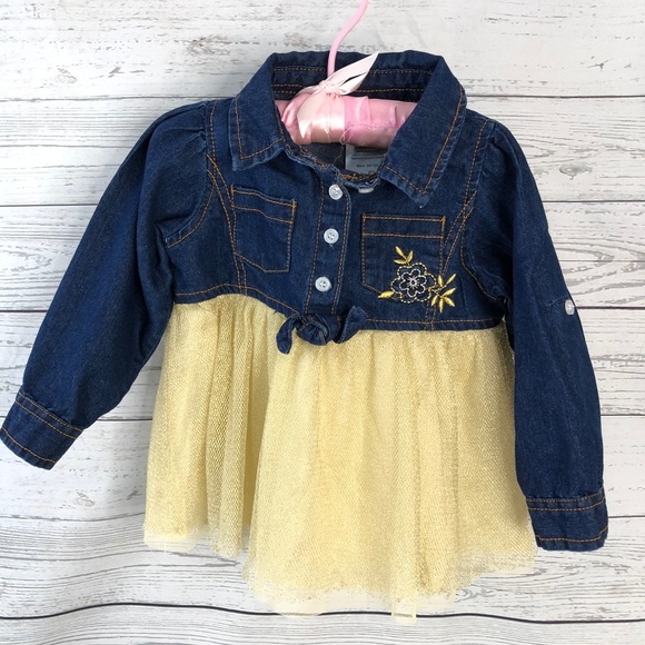Duck Duck Goose Other - Duck Duck Goose Girls Dress 24 mos Denim Chiffon